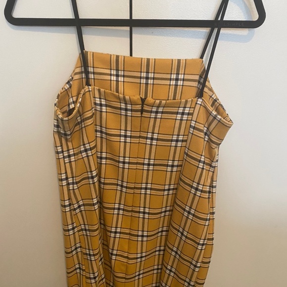 Urban Outfitters Yellow Plaid Mini Dress - Picture 3 of 4